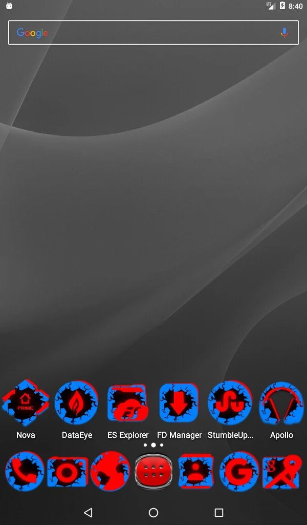Cracked Red and Blue Icon Pack screenshot